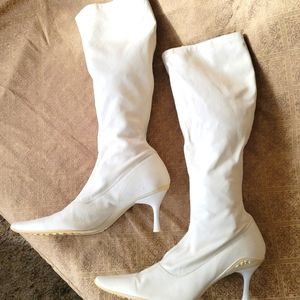 Butter soft white Italian leather boots